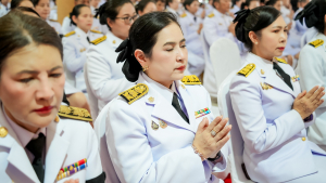 มรภ.เทพสตรี ร่วมพิธีบำเพ็ญกุศลอุทิศถวายพระราชกุศลแด่ สมเด็จพระนางเจ้าสิริกิติ์ พระบรมราชินีนาถ พระบรมราชชนนีพันปีหลวง ครบสตมวาร (100 วัน) ณ วัดสิริจันทรนิมิตรวรวิหาร