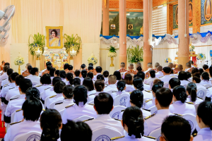 มรภ.เทพสตรี ร่วมพิธีบำเพ็ญกุศลอุทิศถวายพระราชกุศลแด่ สมเด็จพระนางเจ้าสิริกิติ์ พระบรมราชินีนาถ พระบรมราชชนนีพันปีหลวง ครบสตมวาร (100 วัน) ณ วัดสิริจันทรนิมิตรวรวิหาร