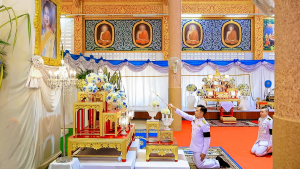 มรภ.เทพสตรี ร่วมพิธีบำเพ็ญกุศลอุทิศถวายพระราชกุศลแด่ สมเด็จพระนางเจ้าสิริกิติ์ พระบรมราชินีนาถ พระบรมราชชนนีพันปีหลวง ครบสตมวาร (100 วัน) ณ วัดสิริจันทรนิมิตรวรวิหาร