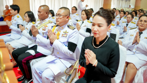 มรภ.เทพสตรี ร่วมพิธีบำเพ็ญกุศลอุทิศถวายพระราชกุศลแด่ สมเด็จพระนางเจ้าสิริกิติ์ พระบรมราชินีนาถ พระบรมราชชนนีพันปีหลวง ครบสตมวาร (100 วัน) ณ วัดสิริจันทรนิมิตรวรวิหาร