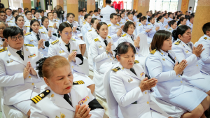 มรภ.เทพสตรี ร่วมพิธีบำเพ็ญกุศลอุทิศถวายพระราชกุศลแด่ สมเด็จพระนางเจ้าสิริกิติ์ พระบรมราชินีนาถ พระบรมราชชนนีพันปีหลวง ครบสตมวาร (100 วัน) ณ วัดสิริจันทรนิมิตรวรวิหาร