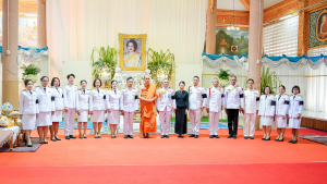 มรภ.เทพสตรี ร่วมพิธีบำเพ็ญกุศลอุทิศถวายพระราชกุศลแด่ สมเด็จพระนางเจ้าสิริกิติ์ พระบรมราชินีนาถ พระบรมราชชนนีพันปีหลวง ครบสตมวาร (100 วัน) ณ วัดสิริจันทรนิมิตรวรวิหาร