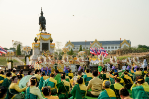อธิการบดี มรภ.เทพสตรี นำผู้บริหาร และบุคลากร ร่วมพิธีวันคล้ายวันพระบรมราชสมภพสมเด็จพระนารายณ์มหาราช ประจำปี พ.ศ. 2569