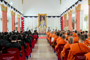 มรภ.เทพสตรี ร่วมพิธีสวดพระพุทธมนต์และเจริญจิตภาวนา อุทิศถวายพระราชกุศลแด่ สมเด็จพระนางเจ้าสิริกิติ์ พระบรมราชินีนาถ พระบรมราชชนนีพันปีหลวง