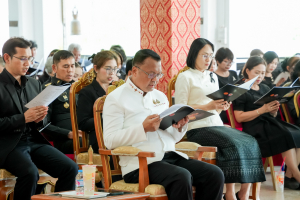 มรภ.เทพสตรี ร่วมพิธีสวดพระพุทธมนต์และเจริญจิตภาวนา อุทิศถวายพระราชกุศลแด่ สมเด็จพระนางเจ้าสิริกิติ์ พระบรมราชินีนาถ พระบรมราชชนนีพันปีหลวง