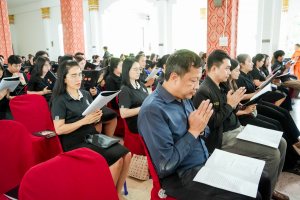 มรภ.เทพสตรี ร่วมพิธีสวดพระพุทธมนต์และเจริญจิตภาวนา อุทิศถวายพระราชกุศลแด่ สมเด็จพระนางเจ้าสิริกิติ์ พระบรมราชินีนาถ พระบรมราชชนนีพันปีหลวง