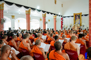 มรภ.เทพสตรี ร่วมพิธีสวดพระพุทธมนต์และเจริญจิตภาวนา อุทิศถวายพระราชกุศลแด่ สมเด็จพระนางเจ้าสิริกิติ์ พระบรมราชินีนาถ พระบรมราชชนนีพันปีหลวง