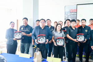 มรภ.เทพสตรี ร่วมรับมอบเครื่อง AED และฝึกทักษะการกู้ชีพพื้นฐาน (CPR) เสริมความพร้อมด้านความปลอดภัยเชิงรุกสู่รั้วมหาวิทยาลัย