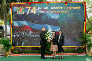 มรภ.เทพสตรี ร่วมยินดีเนื่องในโอกาสวันคล้ายวันสถาปนา กองพันทหารปืนใหญ่ต่อสู้อากาศยานที่ 3 ครบรอบปีที่ 74