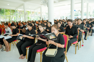 มรภ.เทพสตรี ร่วมพิธีสวดพระพุทธมนต์และเจริญจิตภาวนา อุทิศถวายพระราชกุศลแด่ สมเด็จพระนางเจ้าสิริกิติ์ พระบรมราชินีนาถ พระบรมราชชนนีพันปีหลวง ประจำเดือนมีนาคม พ.ศ. 2569