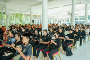มรภ.เทพสตรี ร่วมพิธีสวดพระพุทธมนต์และเจริญจิตภาวนา อุทิศถวายพระราชกุศลแด่ สมเด็จพระนางเจ้าสิริกิติ์ พระบรมราชินีนาถ พระบรมราชชนนีพันปีหลวง ประจำเดือนมีนาคม พ.ศ. 2569