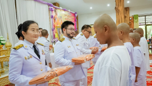 มรภ.เทพสตรี ร่วมพิธีบรรพชาอุปสมบทภาคฤดูร้อน เฉลิมพระเกียรติ สมเด็จพระกนิษฐาธิราชเจ้า กรมสมเด็จพระเทพรัตนราชสุดาฯ สยามบรมราชกุมารี