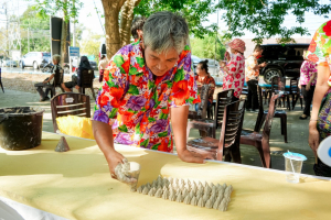 มรภ.เทพสตรี ร่วมงานประเพณีสงกรานต์ ถนนดินสอพอง ภายใต้แนวคิด ยลเสน่ห์สงกรานต์ หมู่บ้านดินสอพอง