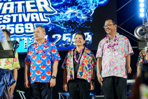 อธิการบดี มรภ.เทพสตรี นำผู้บริหาร และบุคลากร ร่วมพิธีเจริญพระพุทธมนต์ และร่วมเปิดงาน Lopburi Water Festival 2569 สืบสานประเพณีสงกรานต์