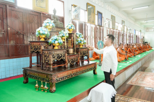 มรภ.เทพสตรี ร่วมพิธีสวดพระพุทธมนต์และเจริญจิตภาวนา อุทิศถวายพระราชกุศลแด่ สมเด็จพระนางเจ้าสิริกิติ์ พระบรมราชินีนาถ พระบรมราชชนนีพันปีหลวง ประจำเดือนเมษายน พ.ศ. 2569
