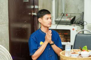 สำนักศิลปะและวัฒนธรรม มรภ.เทพสตรี จัดพิธีทำบุญถวายภัตตาหารเพลแด่พระภิกษุสงฆ์ เนื่องในเทศกาลสงกรานต์