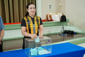 มรภ.เทพสตรี จัดแสดงวิสัยทัศน์และลงคะแนนหยั่งเสียงผู้มีสิทธิเข้ารับการสรรหาเป็นคณบดีคณะวิทยาศาสตร์และเทคโนโลยี