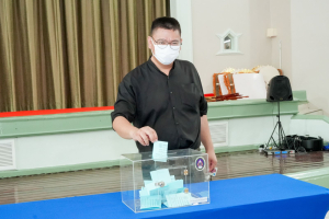 มรภ.เทพสตรี จัดแสดงวิสัยทัศน์และลงคะแนนหยั่งเสียงผู้มีสิทธิเข้ารับการสรรหาเป็นคณบดีคณะวิทยาศาสตร์และเทคโนโลยี