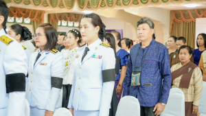 มรภ.เทพสตรี ร่วมพิธีมอบแบบลายผ้าพระราชทาน ปี 2569 สืบสานพระปณิธานภูมิปัญญาผ้าไทย