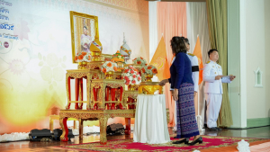 มรภ.เทพสตรี ร่วมพิธีมอบแบบลายผ้าพระราชทาน ปี 2569 สืบสานพระปณิธานภูมิปัญญาผ้าไทย
