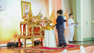 มรภ.เทพสตรี ร่วมพิธีมอบแบบลายผ้าพระราชทาน ปี 2569 สืบสานพระปณิธานภูมิปัญญาผ้าไทย