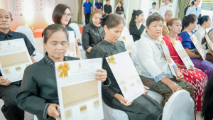 มรภ.เทพสตรี ร่วมพิธีมอบแบบลายผ้าพระราชทาน ปี 2569 สืบสานพระปณิธานภูมิปัญญาผ้าไทย