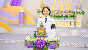 ผู้แทนผู้บริหาร คณาจารย์ บุคลากร นักเรียน และนักศึกษา มรภ.เทพสตรี บันทึกเทปโทรทัศน์ถวายพระพรชัยมงคล สมเด็จพระนางเจ้าฯ พระบรมราชินี