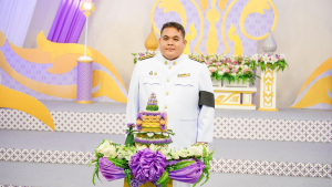 ผู้แทนผู้บริหาร คณาจารย์ บุคลากร นักเรียน และนักศึกษา มรภ.เทพสตรี บันทึกเทปโทรทัศน์ถวายพระพรชัยมงคล สมเด็จพระนางเจ้าฯ พระบรมราชินี