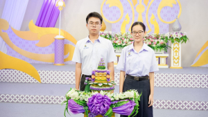 ผู้แทนผู้บริหาร คณาจารย์ บุคลากร นักเรียน และนักศึกษา มรภ.เทพสตรี บันทึกเทปโทรทัศน์ถวายพระพรชัยมงคล สมเด็จพระนางเจ้าฯ พระบรมราชินี