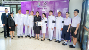 ผู้แทนผู้บริหาร คณาจารย์ บุคลากร นักเรียน และนักศึกษา มรภ.เทพสตรี บันทึกเทปโทรทัศน์ถวายพระพรชัยมงคล สมเด็จพระนางเจ้าฯ พระบรมราชินี