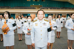 อธิการบดี มรภ.เทพสตรี นำคณะผู้บริหาร คณาจารย์ บุคลากร นักเรียน นักศึกษา ร่วมพิธีถวายพระพรชัยมงคล เนื่องในโอกาสวันเฉลิมพระชนมพรรษา สมเด็จพระนางเจ้าฯ พระบรมราชินี