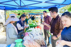 มรภ.เทพสตรี ร่วมพิธีเปิดงานตลาดนัดเกษตรกรสัญจร (Farmer Market) จ.ลพบุรี ครั้งที่ 2