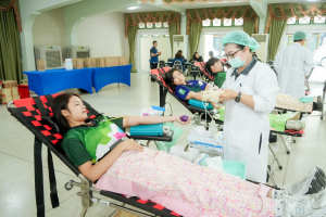 มรภ.เทพสตรี ร่วมกับ ภาคบริการโลหิตแห่งชาติที่ 2 จัดกิจกรรมบริจาคโลหิต ถวายเป็นพระราชกุศลแด่ สมเด็จพระนางเจ้าฯ พระบรมราชินี