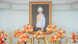 มรภ.เทพสตรี ร่วมพิธีถวายน้ำสรงพระศพเบื้องหน้าพระรูป สมเด็จพระเจ้าลูกเธอ เจ้าฟ้าพัชรกิติยาภาฯ น้อมรำลึกในพระกรุณาธิคุณ