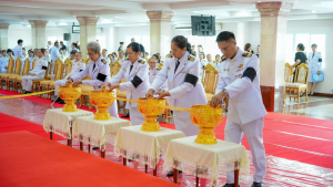 มรภ.เทพสตรี ร่วมพิธีถวายน้ำสรงพระศพเบื้องหน้าพระรูป สมเด็จพระเจ้าลูกเธอ เจ้าฟ้าพัชรกิติยาภาฯ น้อมรำลึกในพระกรุณาธิคุณ