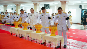 มรภ.เทพสตรี ร่วมพิธีถวายน้ำสรงพระศพเบื้องหน้าพระรูป สมเด็จพระเจ้าลูกเธอ เจ้าฟ้าพัชรกิติยาภาฯ น้อมรำลึกในพระกรุณาธิคุณ