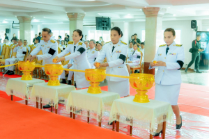 มรภ.เทพสตรี ร่วมพิธีถวายน้ำสรงพระศพเบื้องหน้าพระรูป สมเด็จพระเจ้าลูกเธอ เจ้าฟ้าพัชรกิติยาภาฯ น้อมรำลึกในพระกรุณาธิคุณ