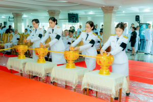 มรภ.เทพสตรี ร่วมพิธีถวายน้ำสรงพระศพเบื้องหน้าพระรูป สมเด็จพระเจ้าลูกเธอ เจ้าฟ้าพัชรกิติยาภาฯ น้อมรำลึกในพระกรุณาธิคุณ