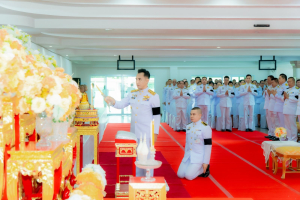 มรภ.เทพสตรี ร่วมพิธีถวายน้ำสรงพระศพเบื้องหน้าพระรูป สมเด็จพระเจ้าลูกเธอ เจ้าฟ้าพัชรกิติยาภาฯ น้อมรำลึกในพระกรุณาธิคุณ