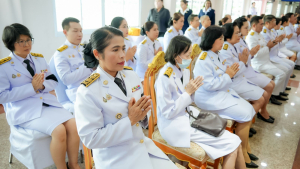มรภ.เทพสตรี ร่วมพิธีถวายน้ำสรงพระศพเบื้องหน้าพระรูป สมเด็จพระเจ้าลูกเธอ เจ้าฟ้าพัชรกิติยาภาฯ น้อมรำลึกในพระกรุณาธิคุณ