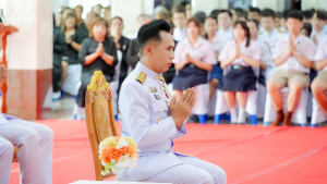 มรภ.เทพสตรี ร่วมพิธีถวายน้ำสรงพระศพเบื้องหน้าพระรูป สมเด็จพระเจ้าลูกเธอ เจ้าฟ้าพัชรกิติยาภาฯ น้อมรำลึกในพระกรุณาธิคุณ