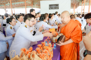 มรภ.เทพสตรี ร่วมพิธีทำบุญตักบาตรและพิธีบำเพ็ญกุศลทักษิณานุประทาน อุทิศถวายแด่ สมเด็จพระเจ้าลูกเธอ เจ้าฟ้าพัชรกิติยาภาฯ ครบสัตตมวาร (7 วัน)