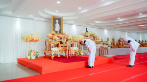 มรภ.เทพสตรี ร่วมพิธีทำบุญตักบาตรและพิธีบำเพ็ญกุศลทักษิณานุประทาน อุทิศถวายแด่ สมเด็จพระเจ้าลูกเธอ เจ้าฟ้าพัชรกิติยาภาฯ ครบสัตตมวาร (7 วัน)