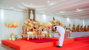 มรภ.เทพสตรี ร่วมพิธีทำบุญตักบาตรและพิธีบำเพ็ญกุศลทักษิณานุประทาน อุทิศถวายแด่ สมเด็จพระเจ้าลูกเธอ เจ้าฟ้าพัชรกิติยาภาฯ ครบสัตตมวาร (7 วัน)