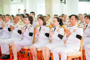 มรภ.เทพสตรี ร่วมพิธีทำบุญตักบาตรและพิธีบำเพ็ญกุศลทักษิณานุประทาน อุทิศถวายแด่ สมเด็จพระเจ้าลูกเธอ เจ้าฟ้าพัชรกิติยาภาฯ ครบสัตตมวาร (7 วัน)