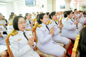 มรภ.เทพสตรี ร่วมพิธีทำบุญตักบาตรและพิธีบำเพ็ญกุศลทักษิณานุประทาน อุทิศถวายแด่ สมเด็จพระเจ้าลูกเธอ เจ้าฟ้าพัชรกิติยาภาฯ ครบสัตตมวาร (7 วัน)