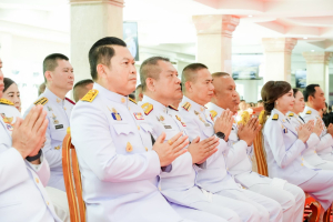 มรภ.เทพสตรี ร่วมพิธีทำบุญตักบาตรและพิธีบำเพ็ญกุศลทักษิณานุประทาน อุทิศถวายแด่ สมเด็จพระเจ้าลูกเธอ เจ้าฟ้าพัชรกิติยาภาฯ ครบสัตตมวาร (7 วัน)
