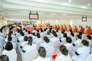 มรภ.เทพสตรี ร่วมพิธีทำบุญตักบาตรและพิธีบำเพ็ญกุศลทักษิณานุประทาน อุทิศถวายแด่ สมเด็จพระเจ้าลูกเธอ เจ้าฟ้าพัชรกิติยาภาฯ ครบสัตตมวาร (7 วัน)