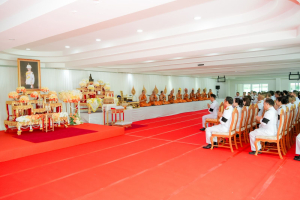 มรภ.เทพสตรี ร่วมพิธีทำบุญตักบาตรและพิธีบำเพ็ญกุศลทักษิณานุประทาน อุทิศถวายแด่ สมเด็จพระเจ้าลูกเธอ เจ้าฟ้าพัชรกิติยาภาฯ ครบสัตตมวาร (7 วัน)