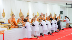 มรภ.เทพสตรี ร่วมพิธีทำบุญตักบาตรและพิธีบำเพ็ญกุศลทักษิณานุประทาน อุทิศถวายแด่ สมเด็จพระเจ้าลูกเธอ เจ้าฟ้าพัชรกิติยาภาฯ ครบสัตตมวาร (7 วัน)